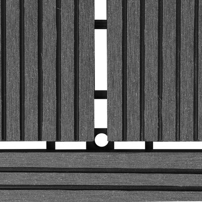 Šedé terasové dlaždice WPC 11 ks, 30x30 cm, 1 m2
