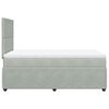 vidaXL Box spring postel s matrac&iacute; světle &scaron;ed&aacute; 120 x 200 cm samet