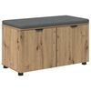 vidaXL Lavice na boty s polstrov&aacute;n&iacute;m Dub artisan 80 x 38 x 46 cm