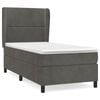 vidaXL Box spring postel s matrac&iacute; tmavě &scaron;ed&aacute; 80 x 200 cm samet
