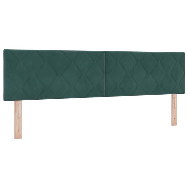 vidaXL Postel s boxspringem s čelo Tmavě zelen&aacute; 200 x 180 cm Polyester