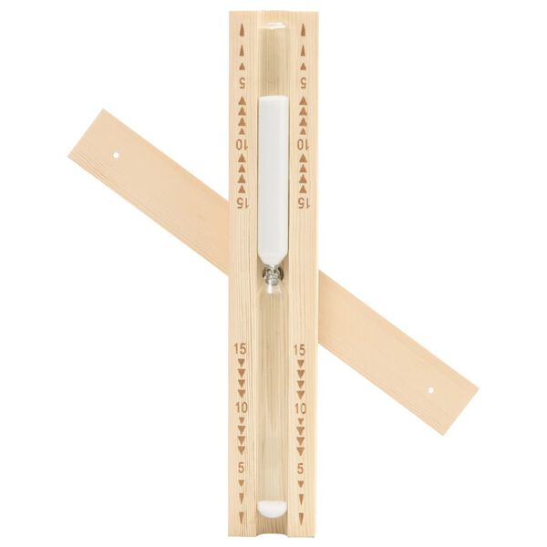 vidaXL Přesýpací hodiny do sauny 15 minut masivní borové dřevo