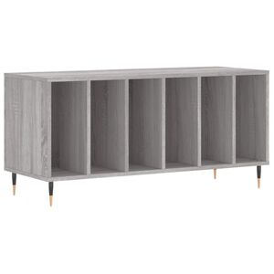 vidaXL Skř&iacute;ňka na LP desky &scaron;ed&aacute; sonoma 100x38x48 cm kompozitn&iacute; dřevo