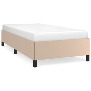 vidaXL R&aacute;m postele bez matrace cappuccino 100x200 cm uměl&aacute; kůže