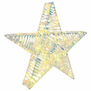 vidaXL 3D hvězda 50 LED Tepl&aacute; b&iacute;l&aacute; 55 x 52.5 x 9 cm PET