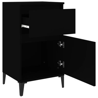 vidaXL Noční stolek černý 40 x 35 x 70 cm