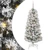 vidaXL Uměl&yacute; Skl&aacute;dac&iacute; V&aacute;nočn&iacute; Strom 150 LED Zelen&aacute; a b&iacute;l&aacute; 150 cm