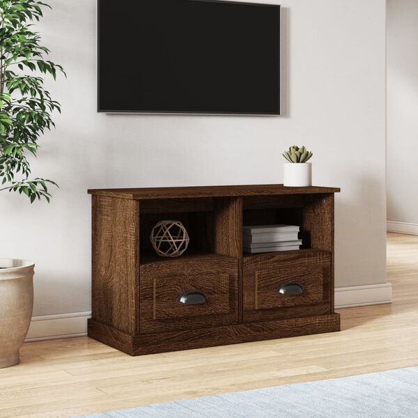 vidaXL TV skř&iacute;ňka hněd&yacute; dub 80 x 35 x 50 cm kompozitn&iacute; dřevo