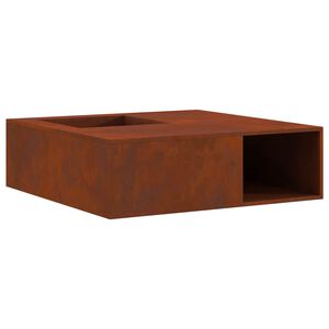 vidaXL Ohni&scaron;tě Rezav&aacute; 100 x 100 x 30 cm Povětrnostně odoln&aacute; ocel