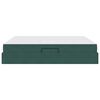vidaXL Postel s &uacute;ložn&yacute;m prostorem a matrac&iacute; Tmavě zelen&aacute; 160 x 200 cm