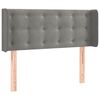 vidaXL Čelo postele typu u&scaron;&aacute;k světle &scaron;ed&eacute; 103x16x78/88 cm samet