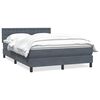 vidaXL Box spring postel s matrac&iacute; tmavě &scaron;ed&aacute; 160x210 cm samet