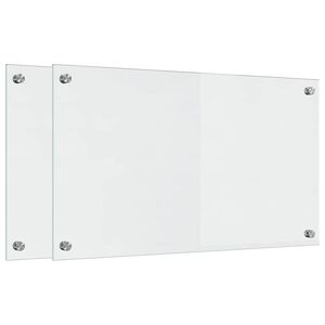 vidaXL Kuchyňská zástěna 2 pcs Transparentní 70 x 40 cm tvrzené sklo