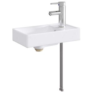 vidaXL Um&yacute;vadlo s bateri&iacute; a odpadem Chrom 40,5 x 22,5 x 11,5 cm