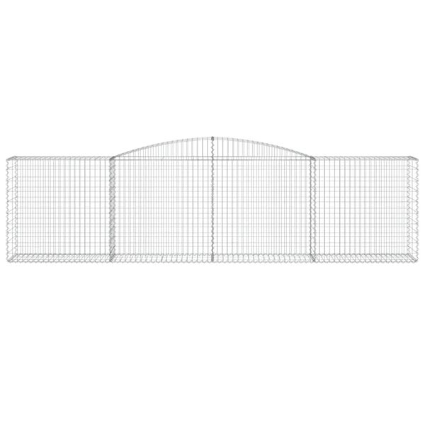 vidaXL Klenut&eacute; gabionov&eacute; ko&scaron;e 10ks 400x50x100/120cm pozinkovan&eacute; železo