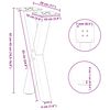 vidaXL Nohy konferenčního stolku ve tvaru X, 2 ks, přírodní ocel, 28 x (42-43) cm, ocel