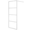 vidaXL Sprchov&aacute; z&aacute;stěna walk-in stř&iacute;brn&aacute; 80 x 195 cm čir&eacute; ESG sklo