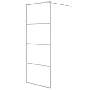 vidaXL Sprchov&aacute; z&aacute;stěna walk-in stř&iacute;brn&aacute; 80 x 195 cm čir&eacute; ESG sklo