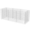 vidaXL Gabionov&yacute; vyv&yacute;&scaron;en&yacute; z&aacute;hon ocel 270 x 90 x 100 cm