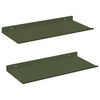 vidaXL Plovouc&iacute; police 2 pcs Olivově zelen&aacute; 40 x 18 x 2,5 cm Ocel