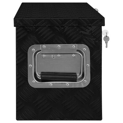 vidaXL Hliníkový box 80 x 30 x 35 cm černý