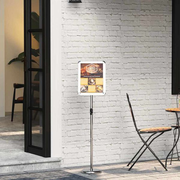 vidaXL St&aacute;nky pro veletrhy Stř&iacute;brn&aacute; 25 x 25 x 125 cm Hlin&iacute;k