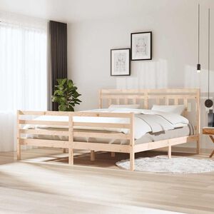 vidaXL R&aacute;m postele 180 x 200 cm Super King masivn&iacute; dřevo