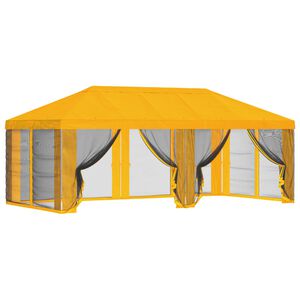 vidaXL Kryt na alt&aacute;n s bočn&iacute;mi stěnami Žlut&aacute; 600,5 x 300,5 cm