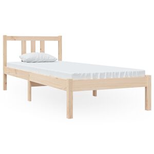 vidaXL R&aacute;m postele masivn&iacute; dřevo 75 x 190 cm Small Single
