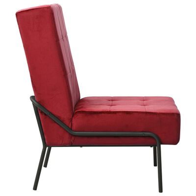 vidaXL Relaxační židle 65 x 79 x 87 cm vínová samet