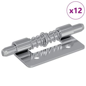vidaXL Z&aacute;mek 12 pcs Stř&iacute;brn&aacute; 46 x 17 x 1,2 mm Ocel