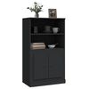 vidaXL Skř&iacute;ň highboard čern&aacute; 60 x 35,5 x 103,5 kompozitn&iacute; dřevo