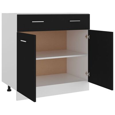 vidaXL Spodní skříňka se zásuvkou černá 80 x 46 x 81,5 cm dřevotříska