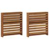 vidaXL Opěrky 2 pcs Hněd&aacute; 58,5 x 10 x 61 cm kompozitn&iacute; dřevo