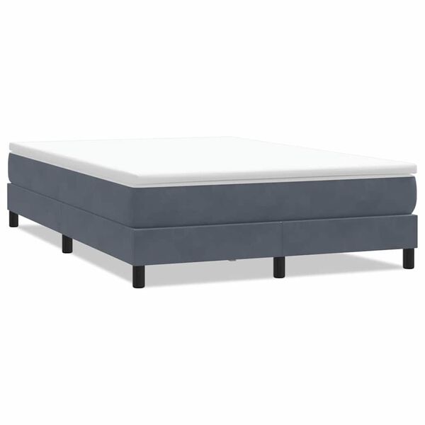 vidaXL Postel Box Spring bez matrace tmavě &scaron;ed&aacute; 160x210 cm samet