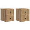 vidaXL N&aacute;stěnn&yacute; nočn&iacute; stolek 2 pcs Dub artisan 33 x 34,5 x 40 cm