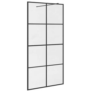 vidaXL Z&aacute;stěna do průchoz&iacute; sprchy čir&eacute; ESG sklo 100 x 195 cm čern&aacute;