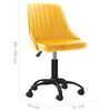 vidaXL Otočn&aacute; j&iacute;deln&iacute; židle žlut&aacute; samet