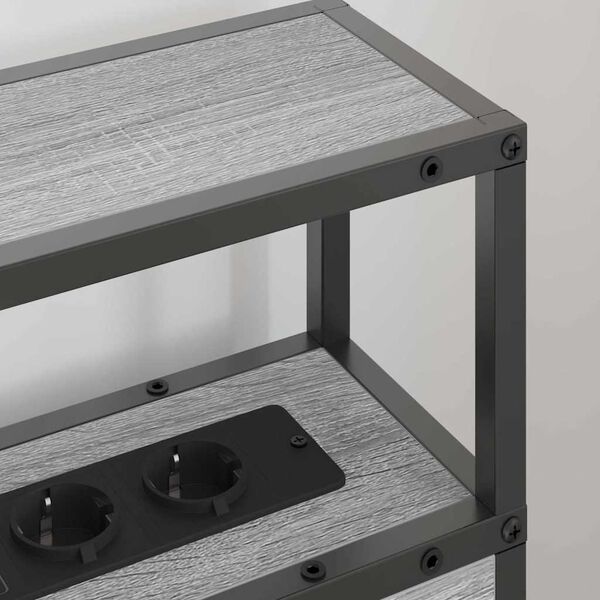 vidaXL &Uacute;ložn&eacute; čelo postele s polic&iacute; &Scaron;ed&aacute; sonoma 75 cm Kompozitn&iacute; dřevo