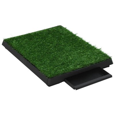 vidaXL Toalety pro psy 2 ks s nádobou a umělou trávou zelené 63x50x7cm