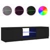 vidaXL TV skř&iacute;ňka s LED osvětlen&iacute;m čern&aacute; 140 x 40 x 36 cm