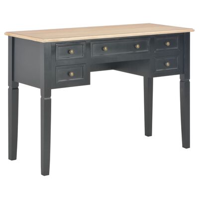 vidaXL Psací stůl černý 109,5 x 45 x 77,5 cm dřevo