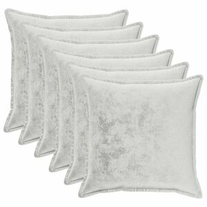 vidaXL Povlak na pol&scaron;t&aacute;ř 6 pcs HOUTEN Světle &scaron;ed&aacute; 70 x 70 cm Flanel