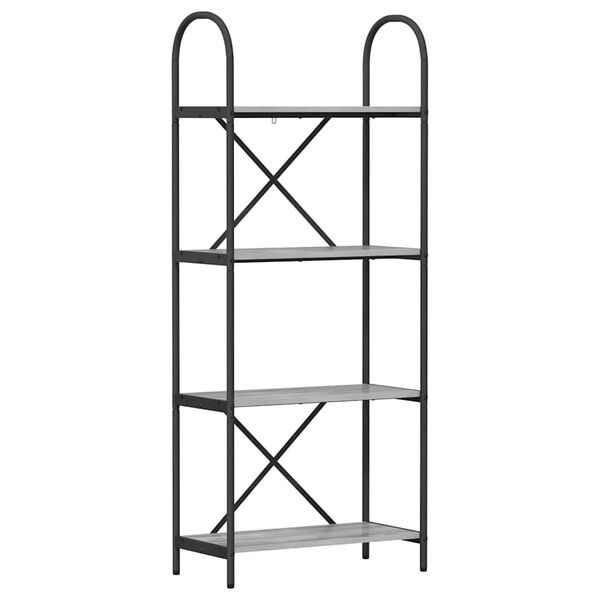 vidaXL Knihovna &Scaron;ed&aacute; Sonoma 60 x 30 x 146 cm Kompozitn&iacute; dřevo