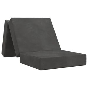 vidaXL Skl&aacute;dac&iacute; pohovka postel 75 x 63 x 45 cm Tmavě &scaron;ed&aacute;