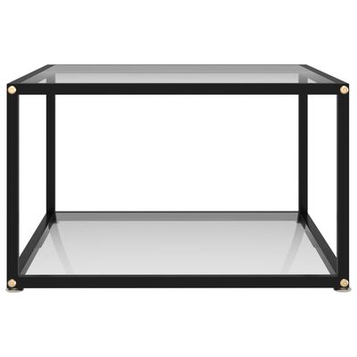 vidaXL Konferenční stolek průhledný 60 x 60 x 35 cm tvrzené sklo
