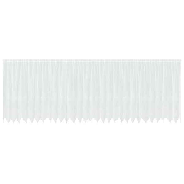 vidaXL Čipkov&yacute; Z&aacute;věs se z&aacute;clonami B&iacute;l&aacute; 140 x 750 cm Polyester