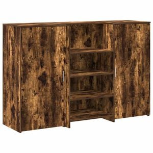 vidaXL Recepčn&iacute; stůl kouřov&yacute; dub 155x50x103,5 cm kompozitn&iacute; dřevo