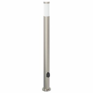 vidaXL Sloupkov&eacute; sv&iacute;tidlo se z&aacute;suvkou 110 cm nerezov&aacute; ocel IP44