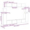 vidaXL TV jednotky N&aacute;stěnn&yacute; 4 pcs Artisanov&yacute; dub Kompozitn&iacute; dřevo